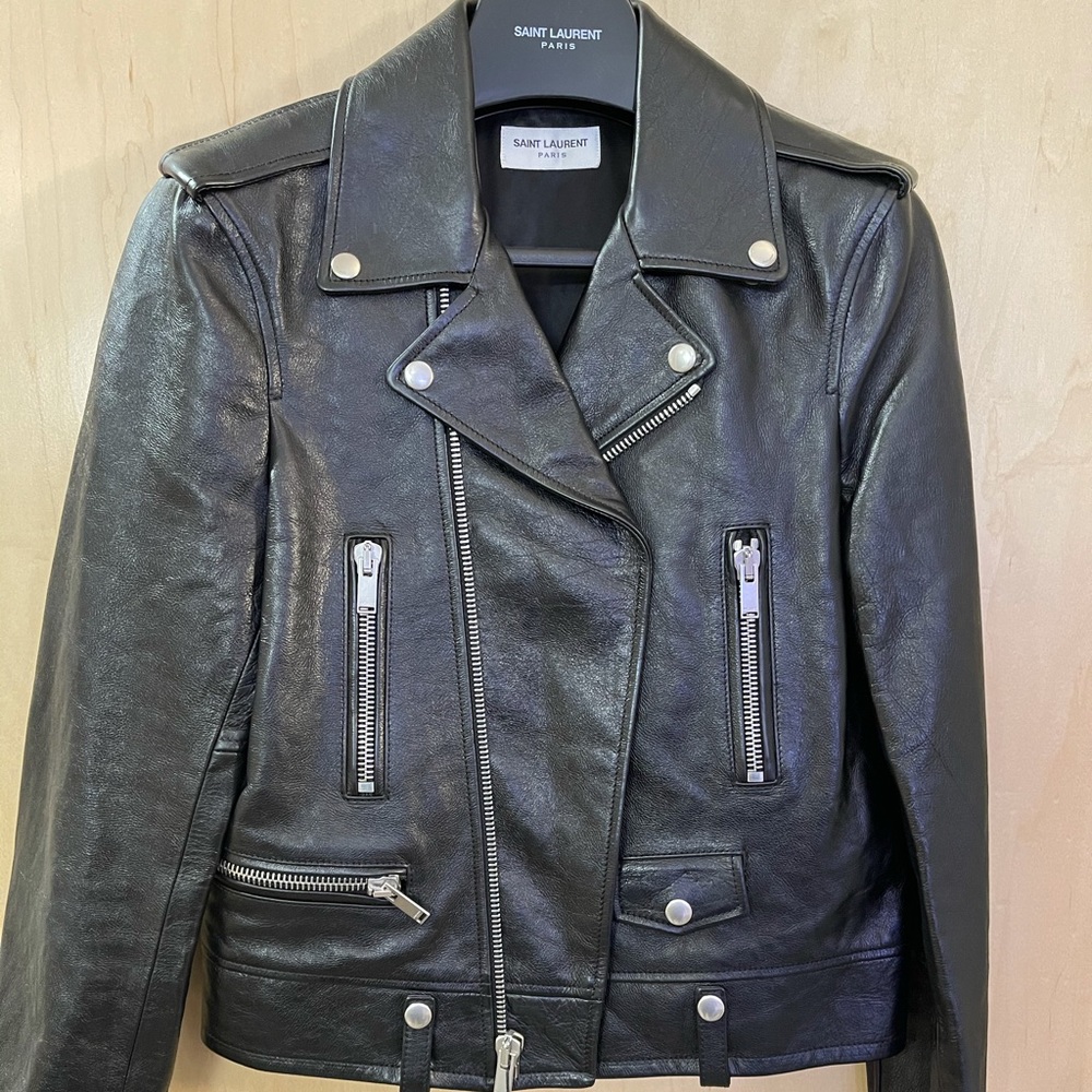 NWT Saint Laurent Leather Moto Jacket